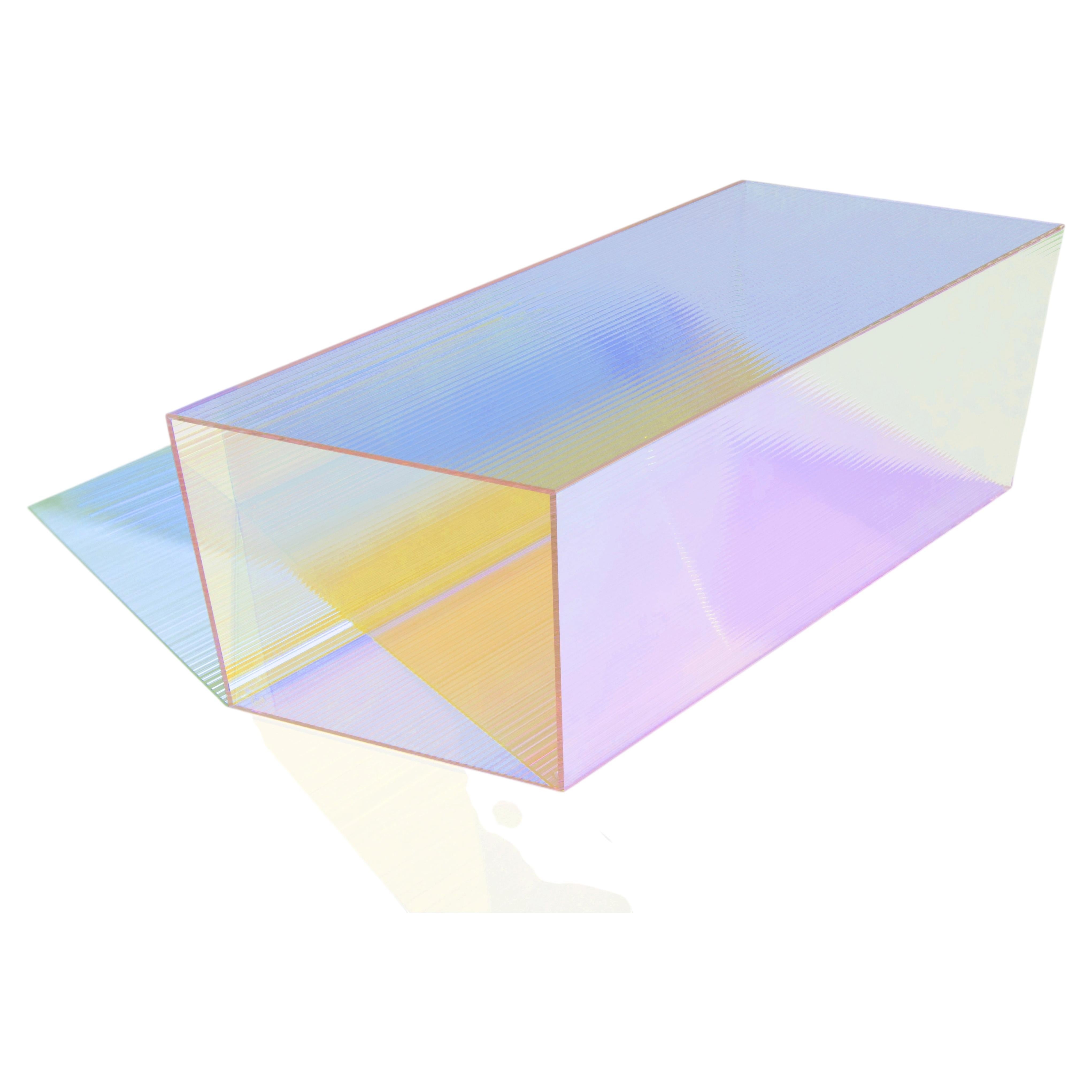 RHO OBLONG 70cm Gold Indigo Contemporary Designer Coffee Table
