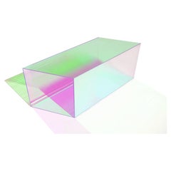 RHO OBLONG 70 cm – Moderner Designer-Couchtisch in Rosa und Grün