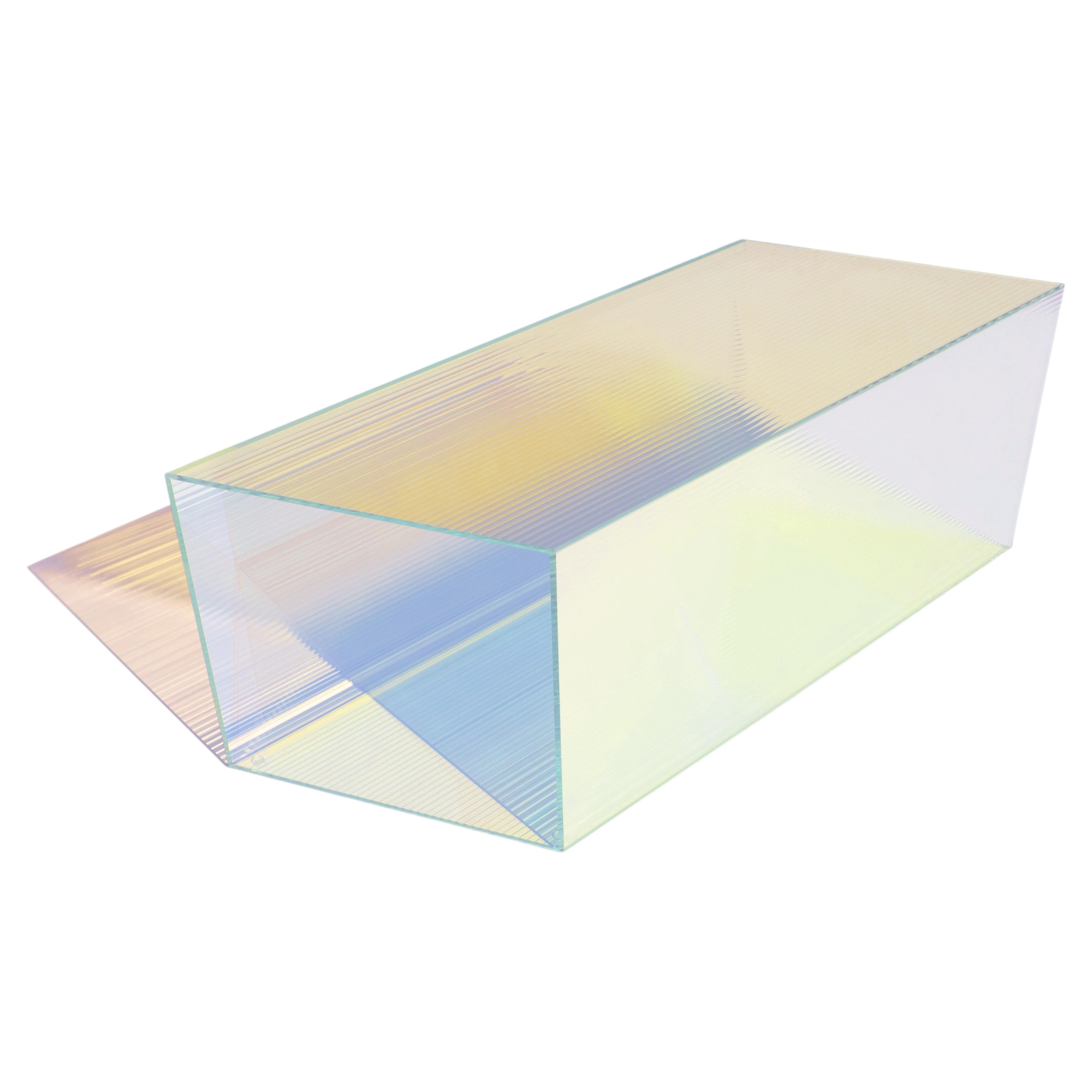 RHO OBLONG 80cm Blue Orange Contemporary Designer Coffee Table For Sale