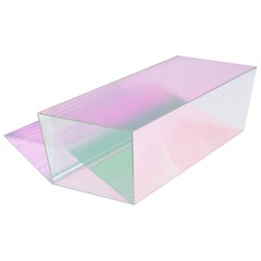 RHO OBLONG 80cm Cyan Magenta Contemporary Designer Coffee Table