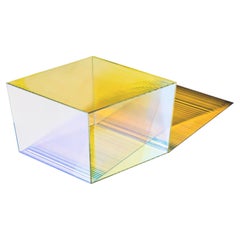 RHO SQUARE 35cm Blue Orange Contemporary Designer Coffee Table