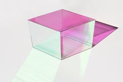 RHO SQUARE 40cm Blue Orange Contemporary Designer Coffee Table