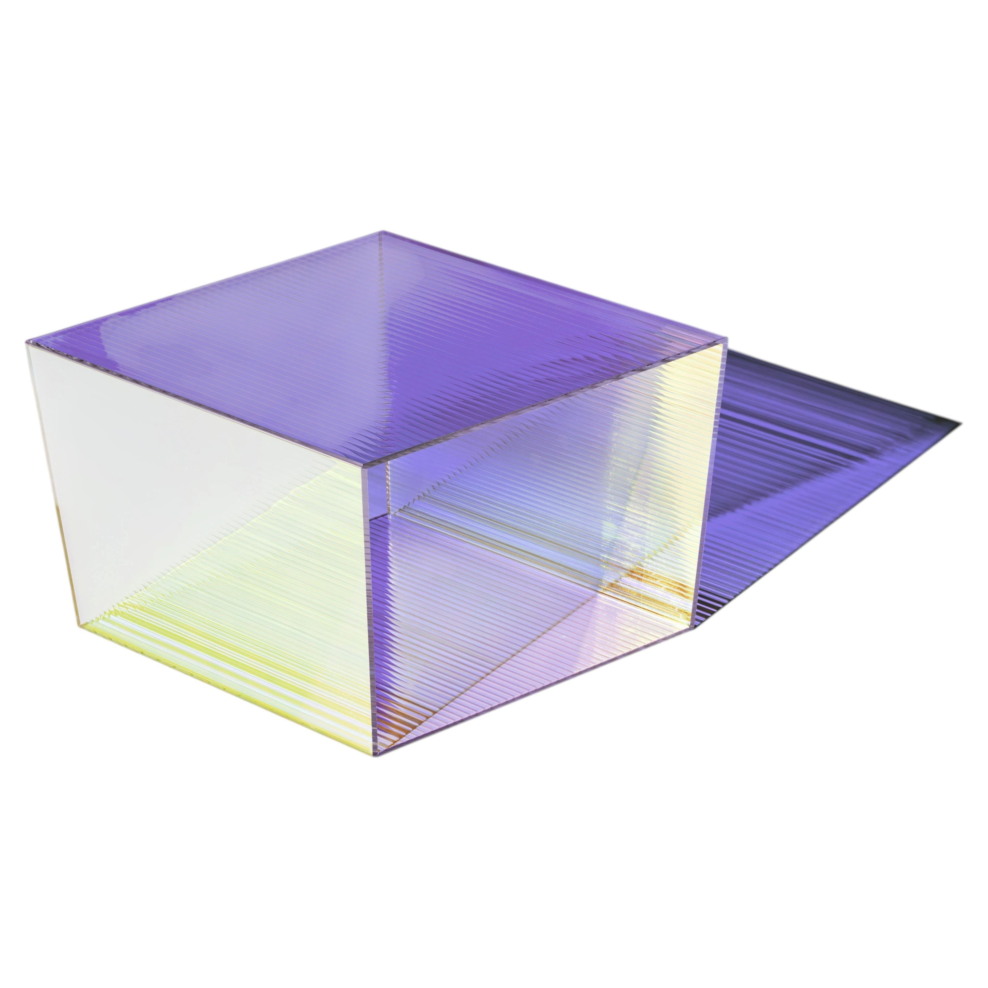 RHO SQUARE 40cm Gold Indigo Contemporary Designer Coffee Table For Sale