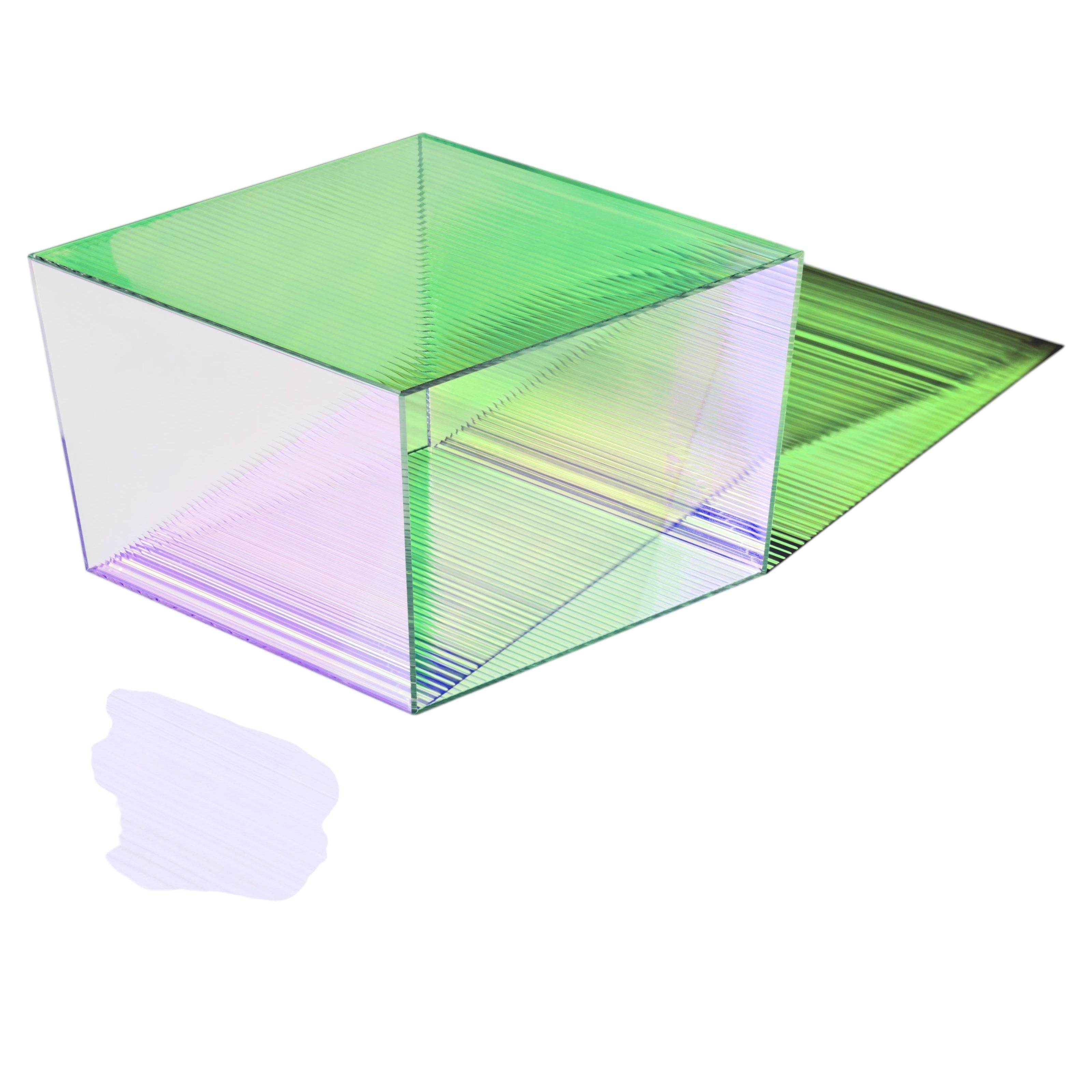 RHO SQUARE 40cm Pink Green Contemporary Designer Coffee Table