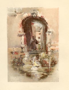 (after) Rhoda Holmes Nicholls - chromolithograph "A Water-Gate" Venice