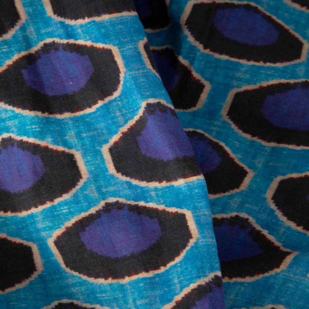 Women's Rhode Blue Abstract Tassel Trimmed Maxi Dress Size M