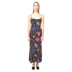 Rhode Jemima Women's Neon Zodiac Print Dress, Bias Cut, Size US2/UK6