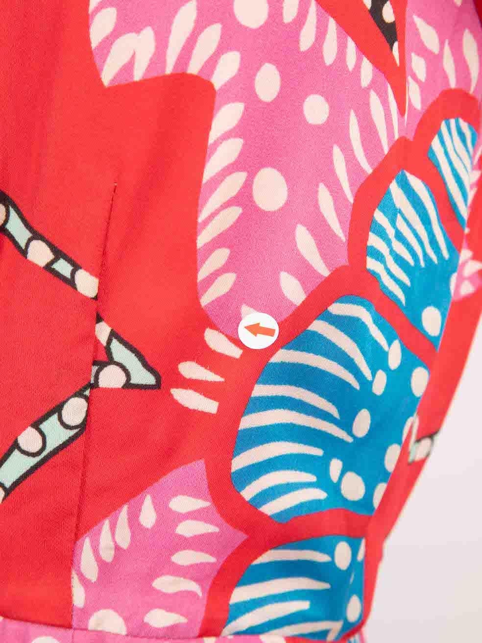 Rhode Pink Floral Print Lulani Midi Dress Size M For Sale 1
