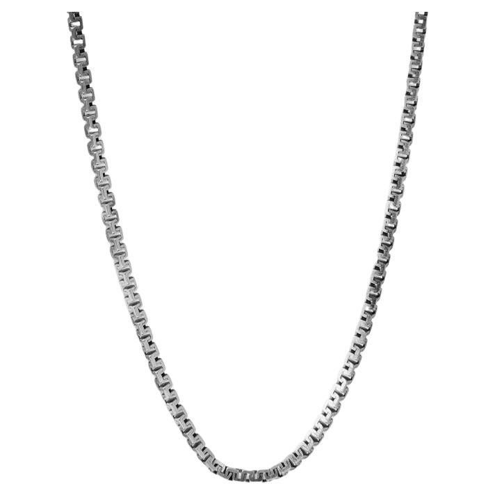 Rhodium Plated Sterling Silver Hellenica Necklace For Sale