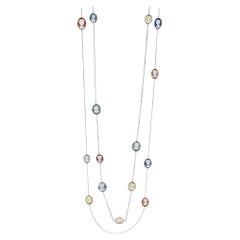 Rhodiniertes Sterling Silber Neoklassische Halskette für Damen