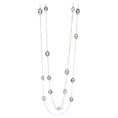 Rhodium Multi-Strand Necklaces