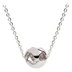 Rhodium Small Charm of the World Necklace by Cristina Ramella