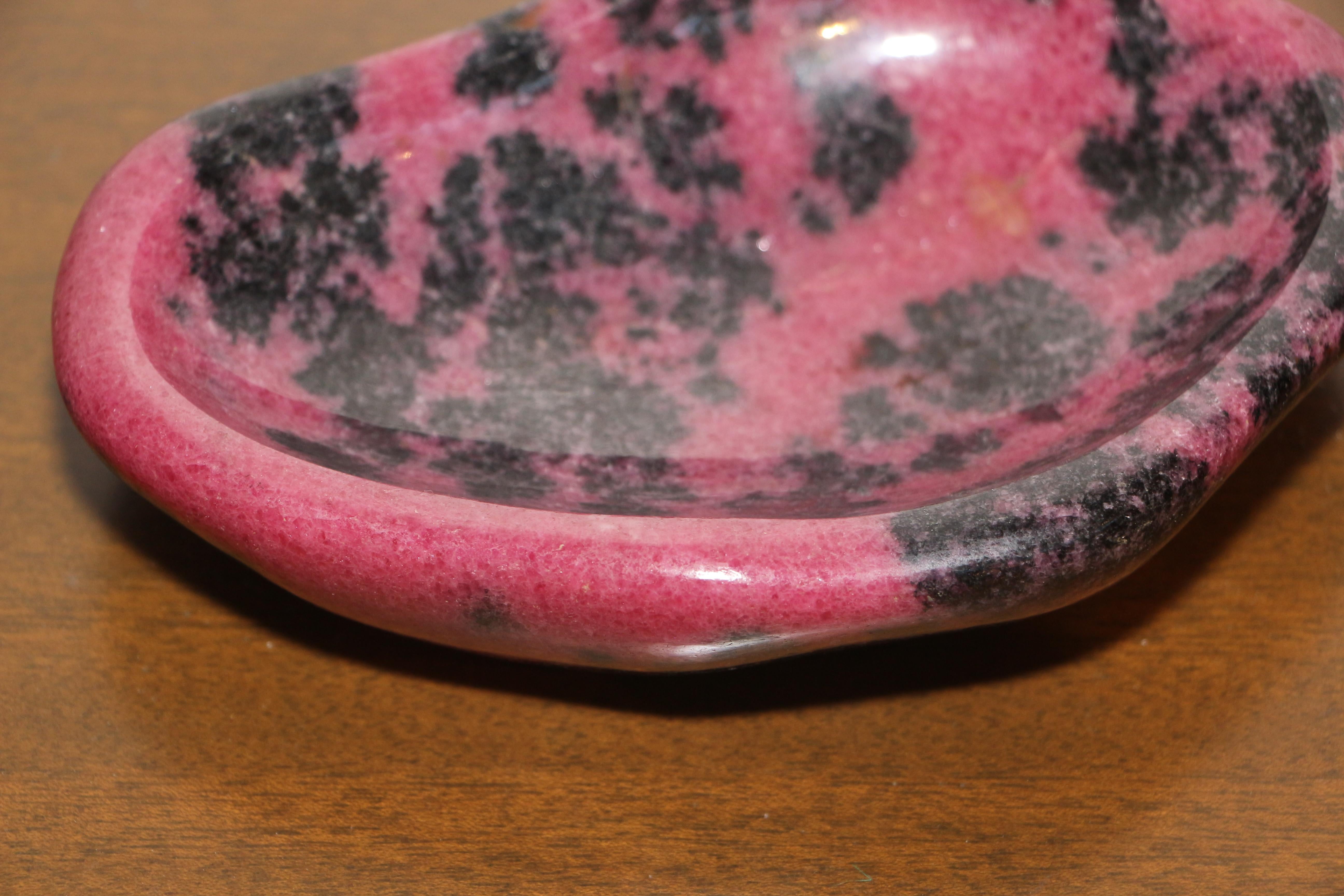Rhodochrosite and Sodalite Specimen Polished Bowls 1