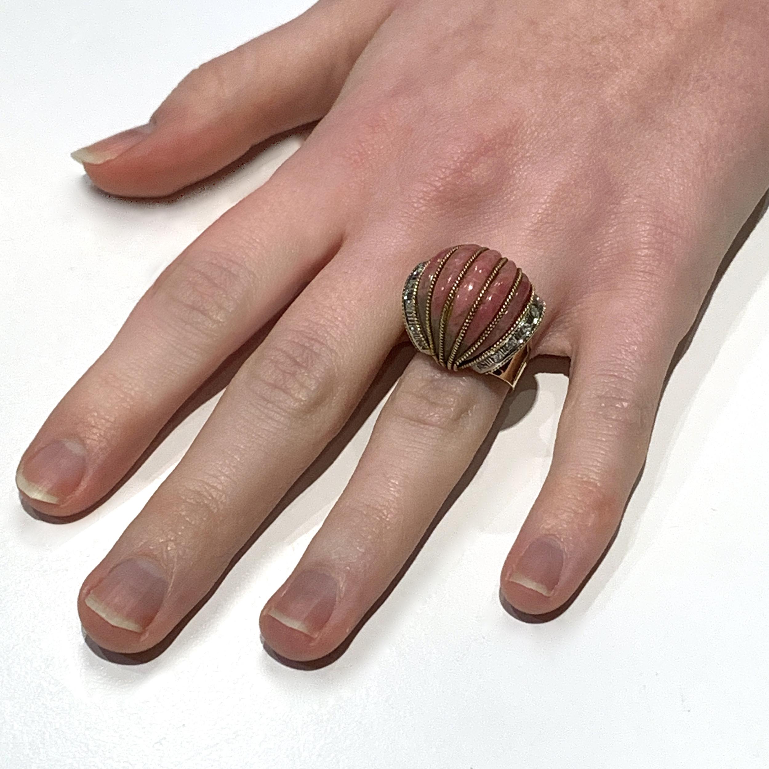 rhodochrosite rings