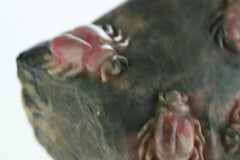 Rhodochrosite Insects Gemstone Carved Animal Handmade Chinese Statue Sculpture