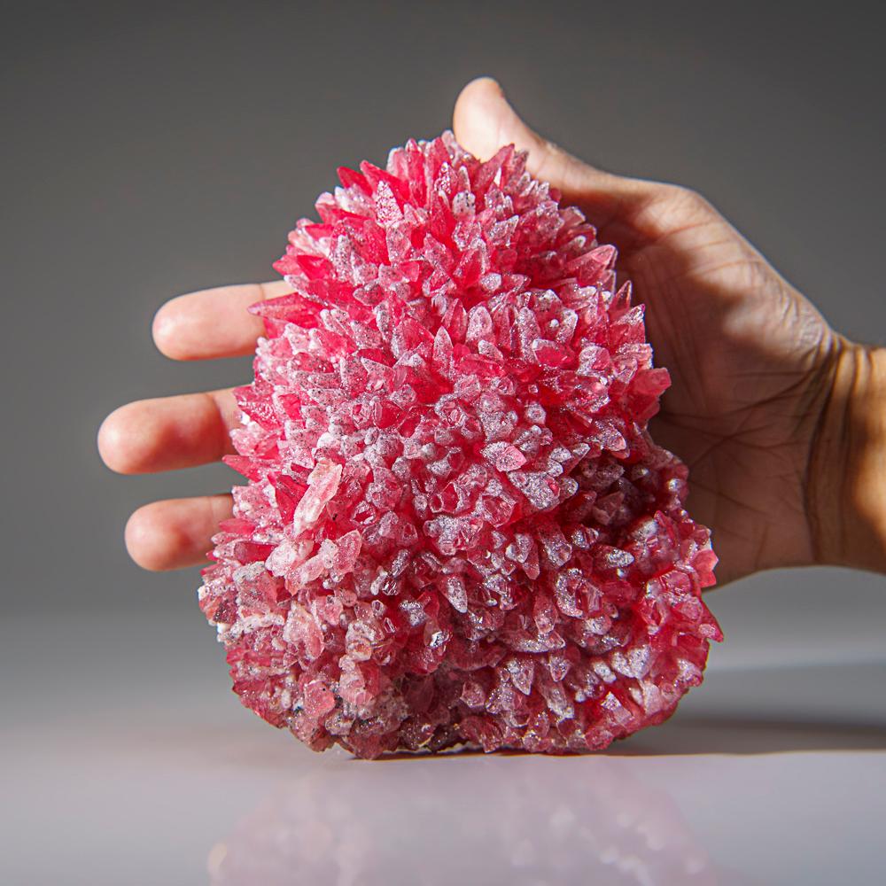 South African Rhodochrosite on Manganite from N'Chwaning II Mine, South Africa For Sale
