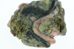 Rhodochrosite Pink Snake Figurine Carved Animal Artisanal Chinese Sculpture