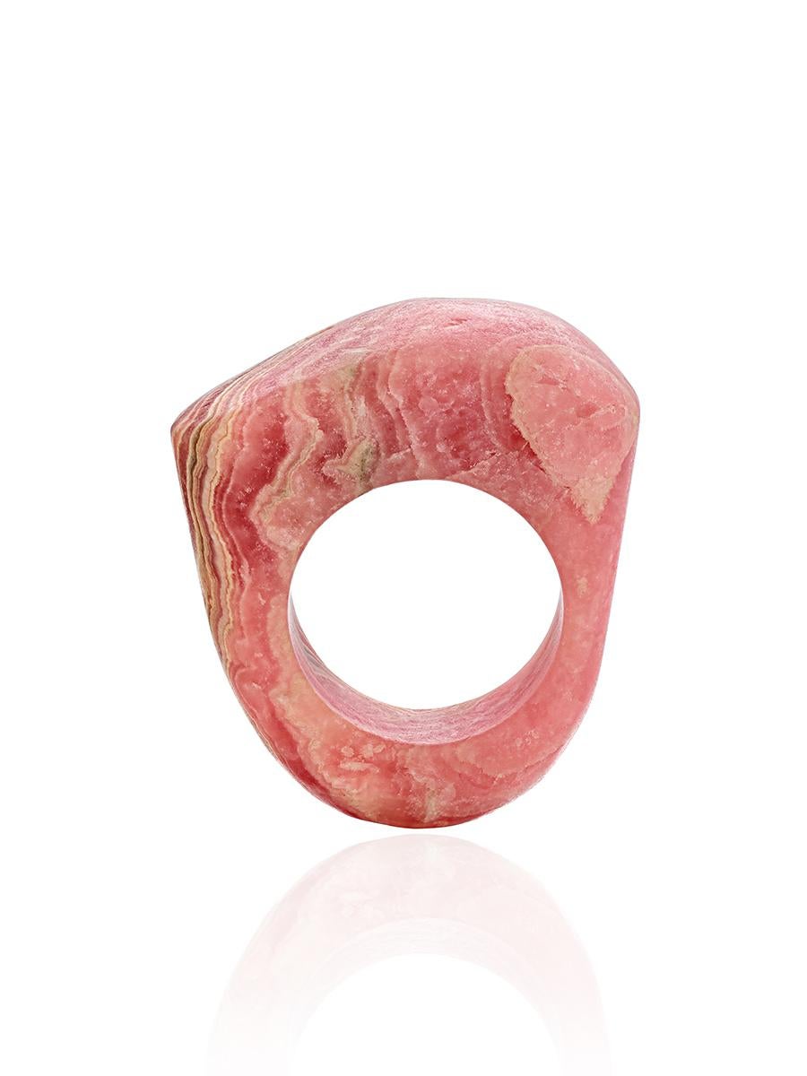 One of a kind Rhodochrosite ring, made by hand in artisan atelier in Ider-Oberstein, Germany
rhodochrosite origin - Argentina
size of the face - 0,70 x 1,18 in / 18 х 30 mm
ring size - 7 US
ring weight 27 gr
