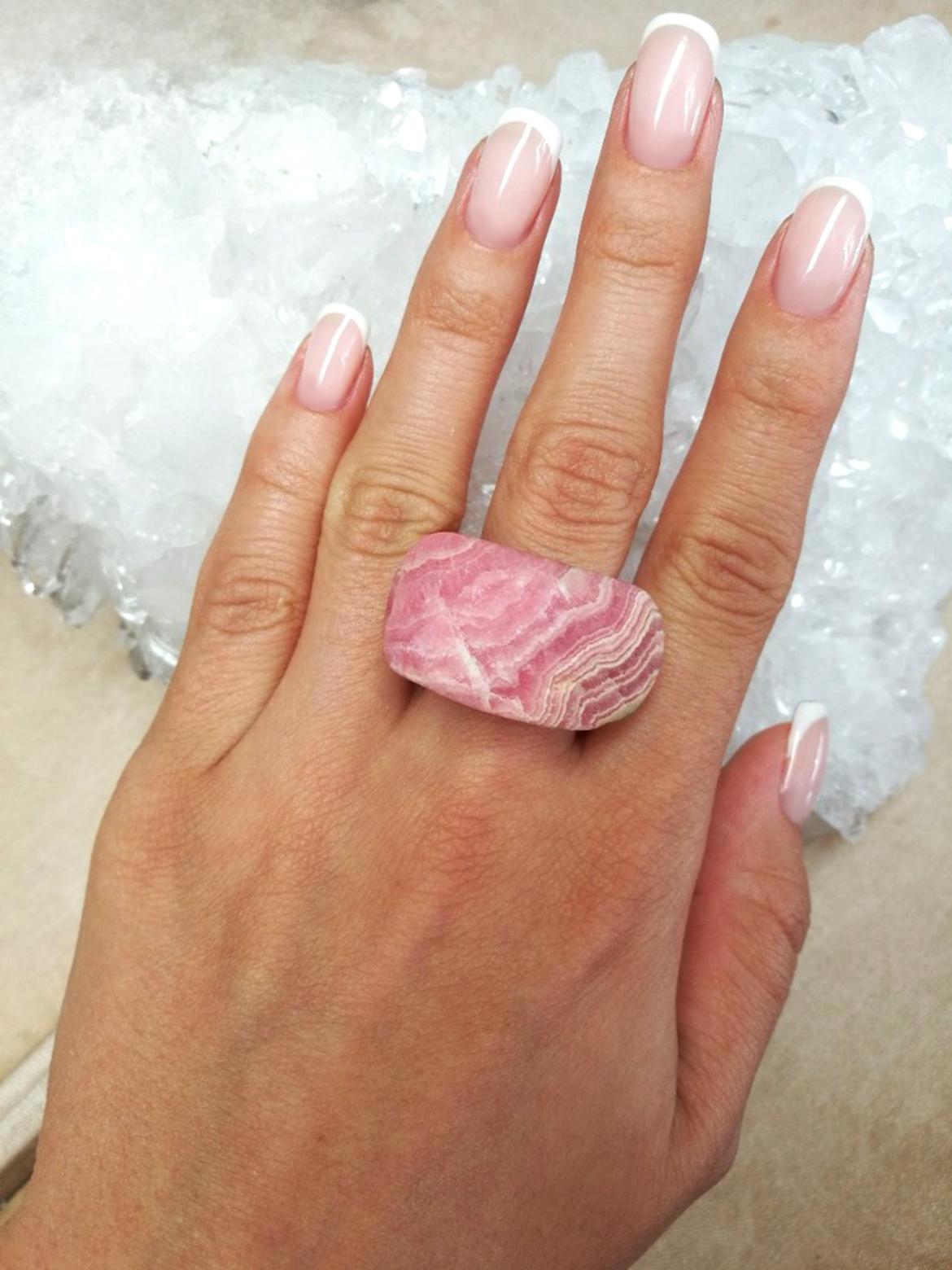 rhodochrosite rings