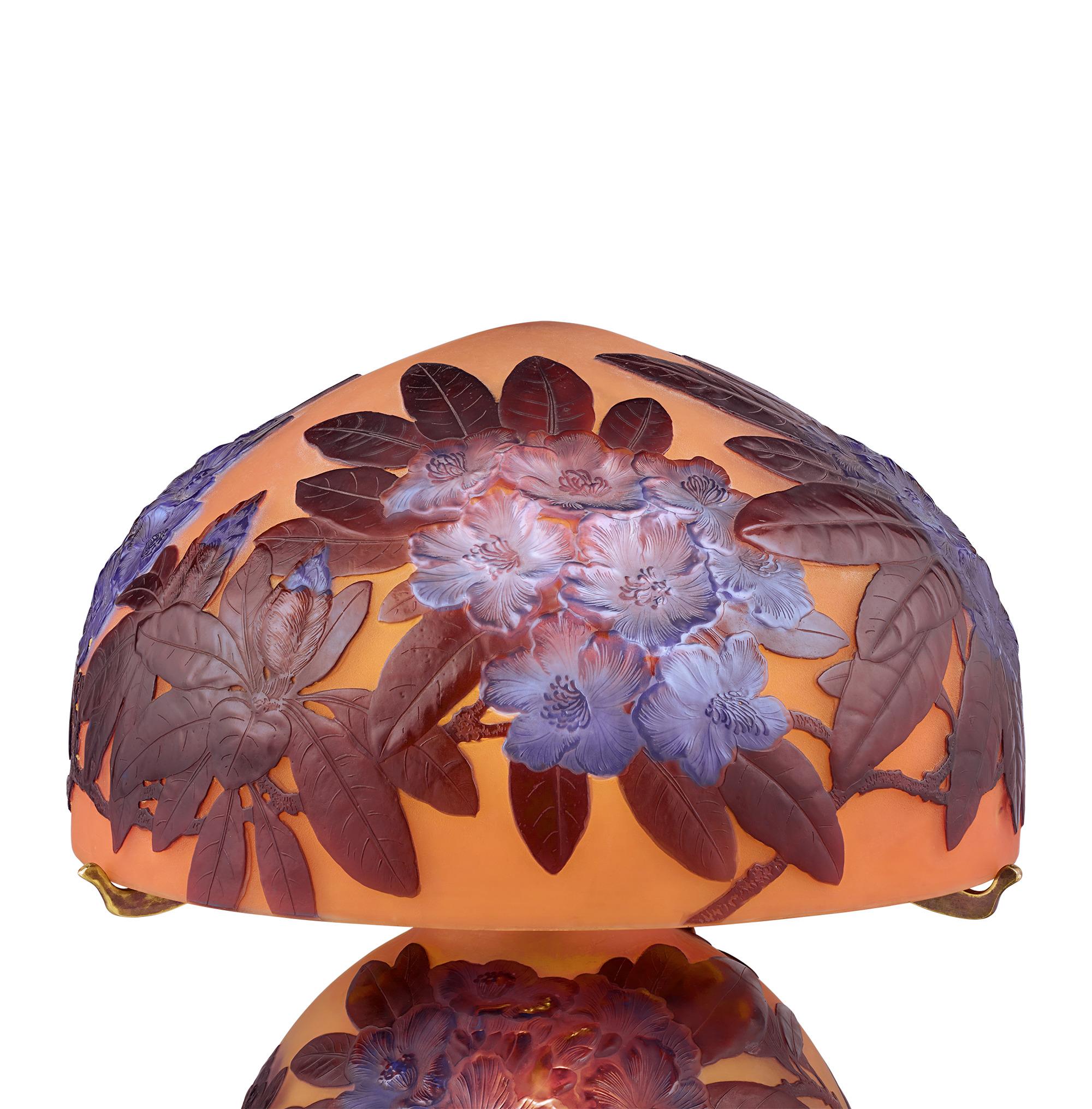 a rare and important 'rhododendron' table lamp price