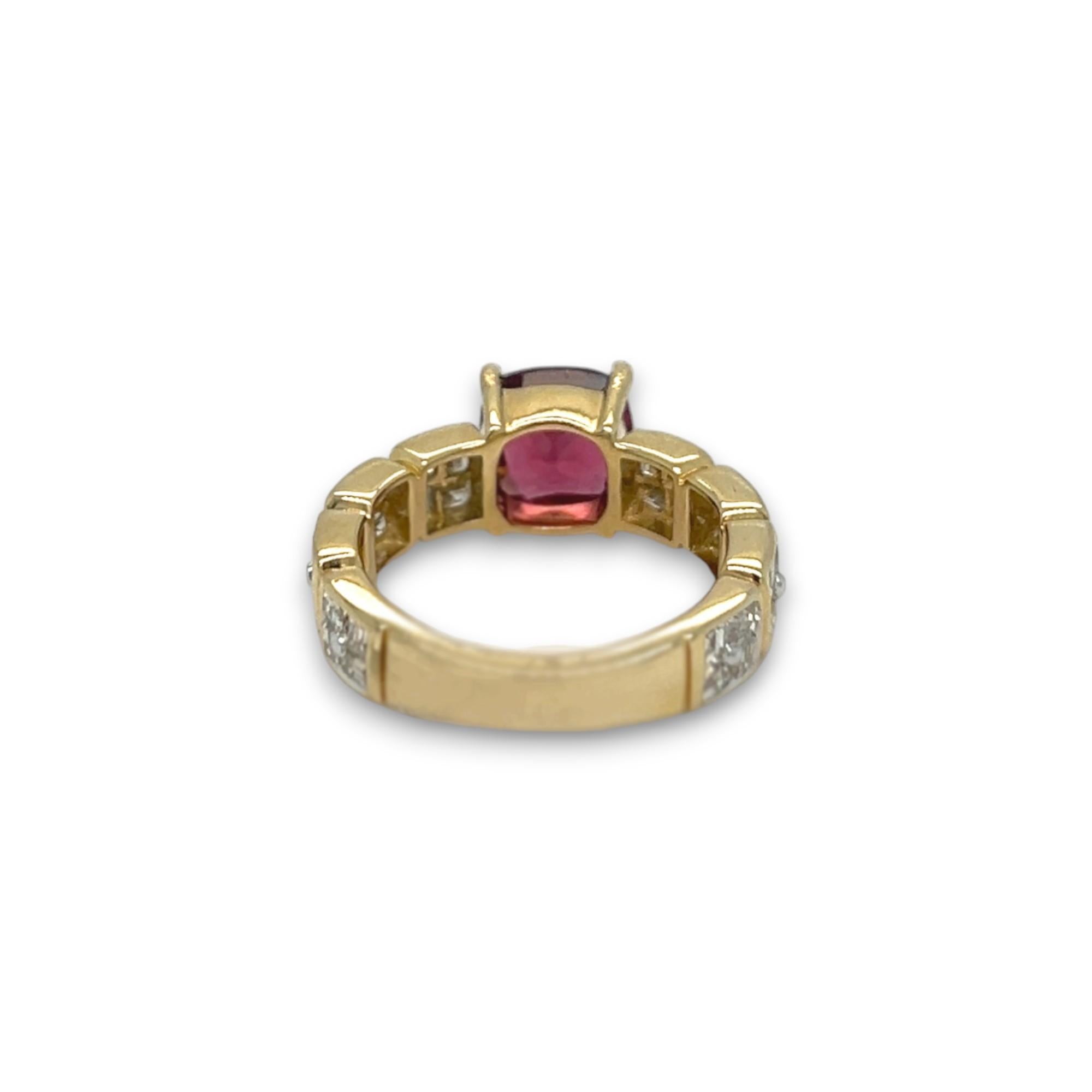 Rhodolite and Diamond Ring In New Condition For Sale In Lewisville, TX