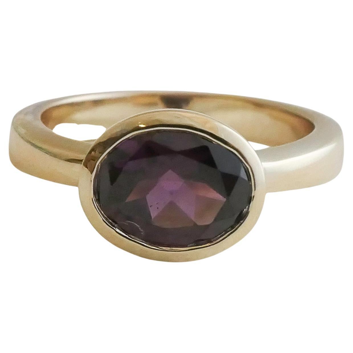 Rhodolite Garnet 14kt Yellow Gold  Ring Size 7