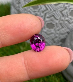 Rhodolith Granat 4.86Ct natürlicher Edelstein, Ovalschliff, Tansania, GFCO