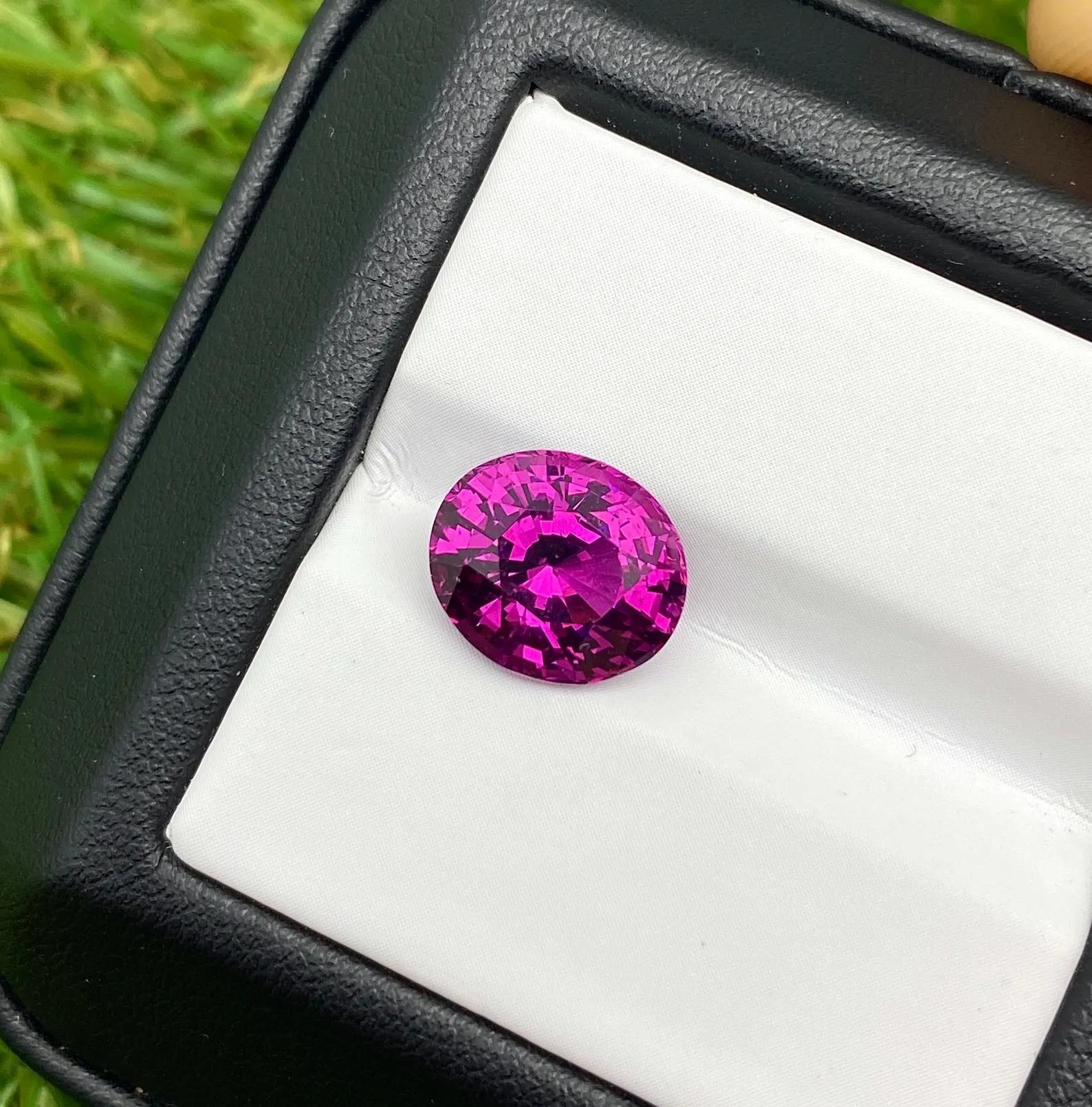 Rhodolith Granat 4.86Ct natürlicher Edelstein, Ovalschliff, Tansania, GFCO im Angebot 3