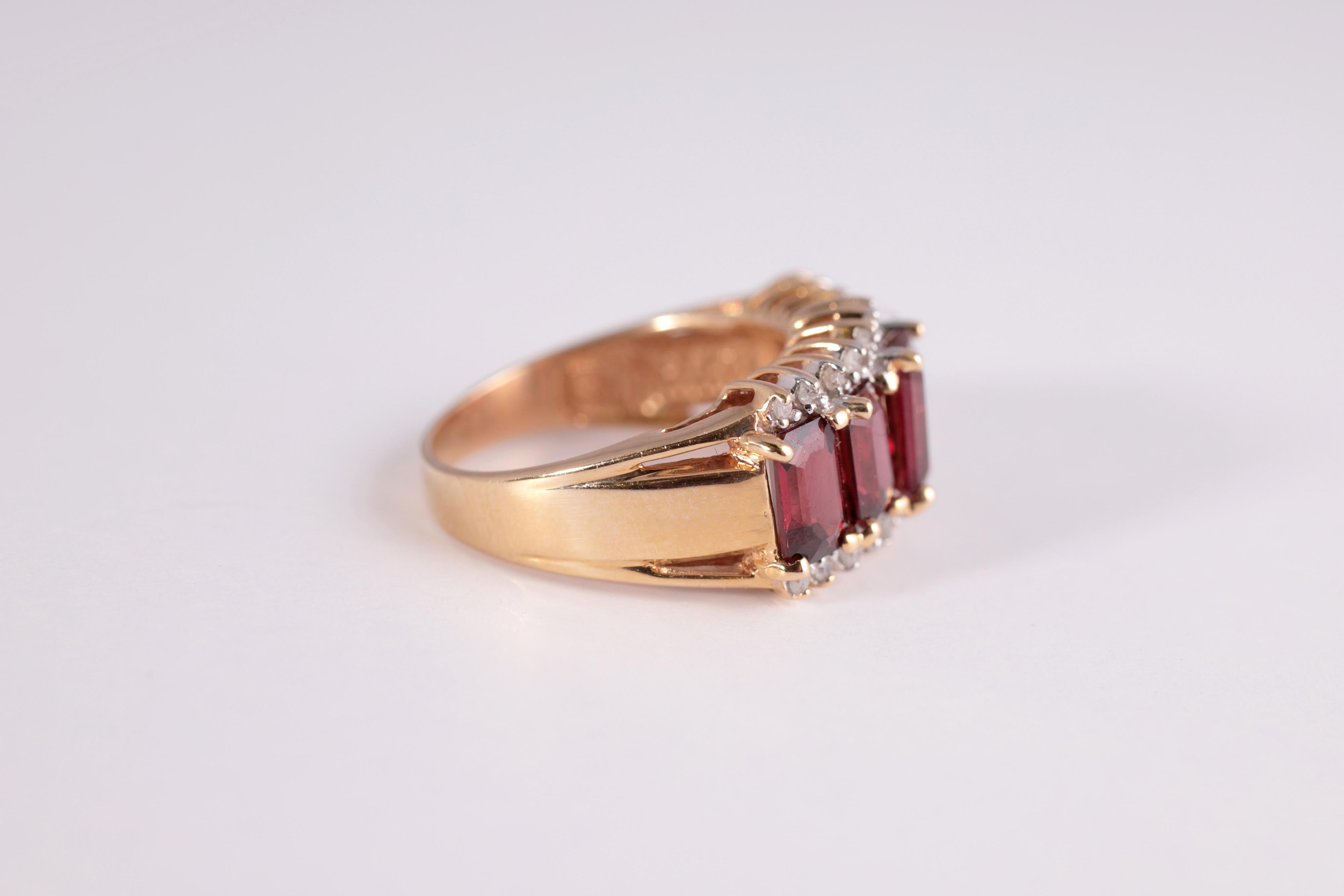 Rhodolite Garnet and Diamond Ring 1