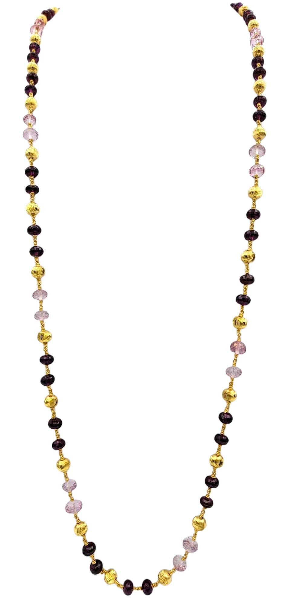 Perlina Rhodolite Garnet and Pink Topaz Beaded 30