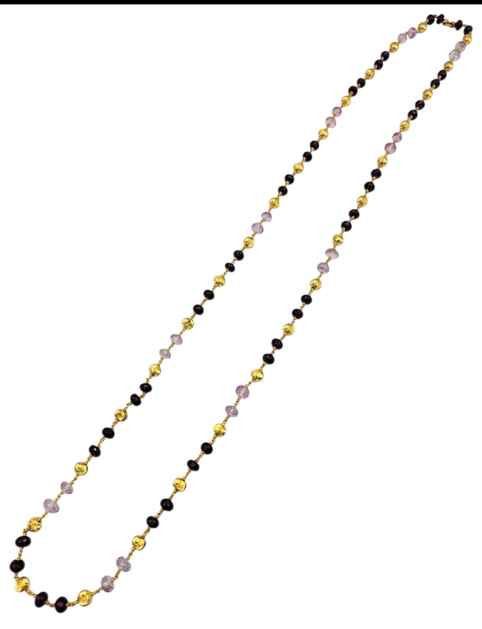 Donna Rhodolite Garnet and Pink Topaz Beaded 30