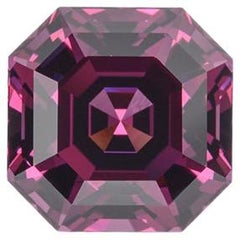 Rhodolith Granat Ring Edelstein 7,14 Karat ungefasster quadratischer achteckiger loser Edelstein