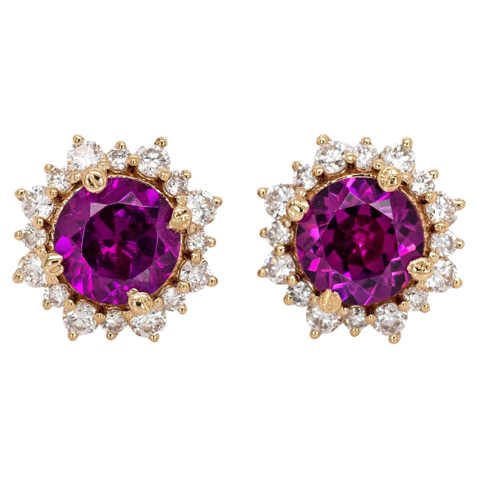 Rhodolite Earrings