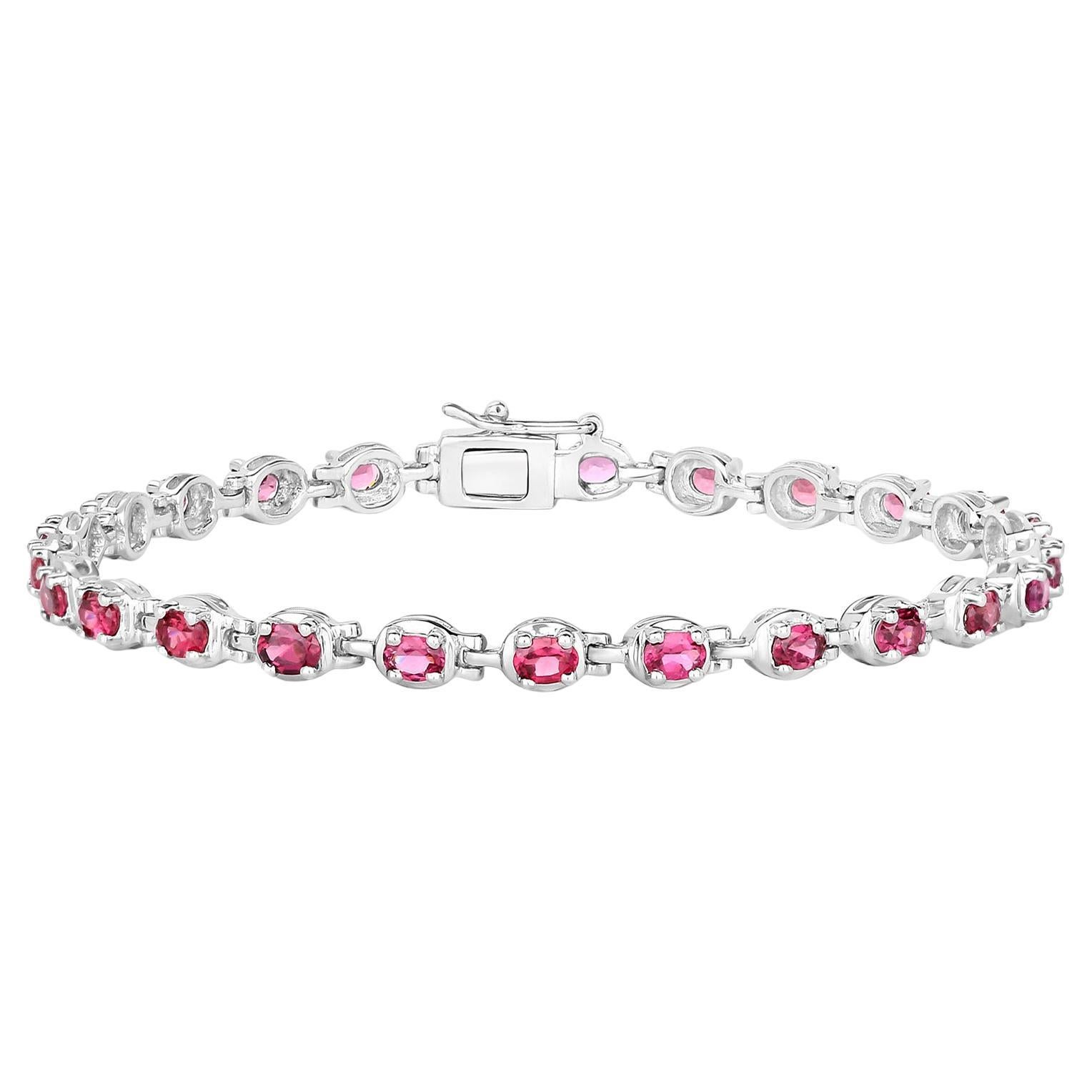 Pulsera Tenis Rodolita 5,2 Quilates Plata de Ley en venta
