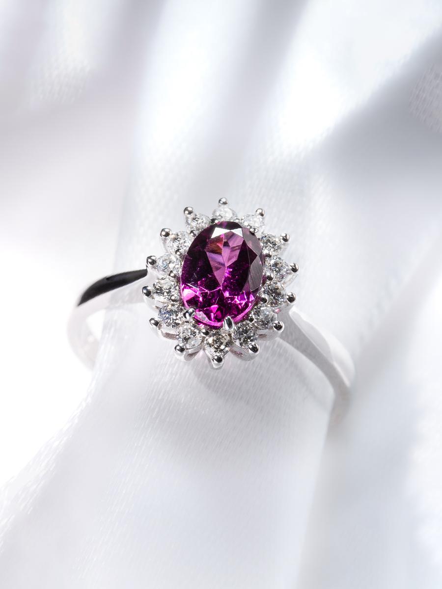 black and purple engagement rings