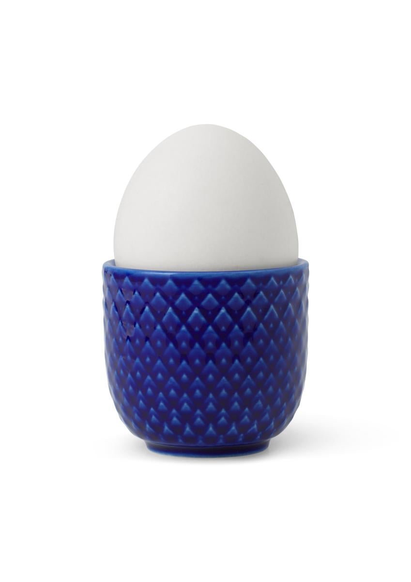 Rhombe Color Egg Cup, Dark Blue, 
 H: 1.8