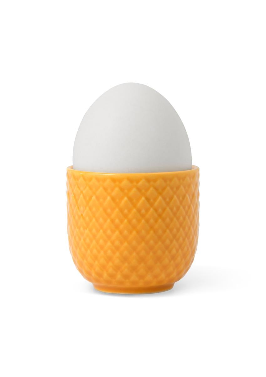 Rhombe Color Egg Cup, Yellow, H: 1.8