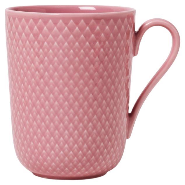 Rhombe Color Mug with Handle, Rose, 11.2 Oz For Sale