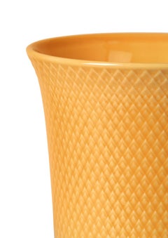 Rhombe Color Vase Yellow Porcelain