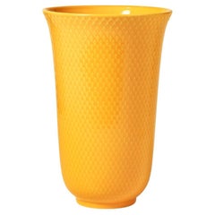 Rhombe Color Vase Yellow Porcelain
