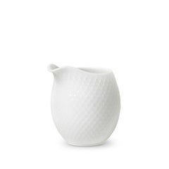 Rhombe Milk Jug, White, 13.2 Oz