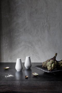 Rhombe Salt and Pepper Set, White