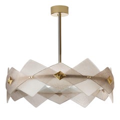 Rhombus 6-Light Beige Chandelier