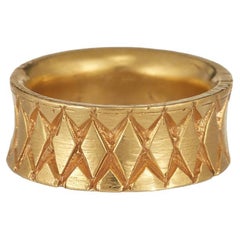 Rhombus Ring is handmade of 24ct gold-plated bronze
