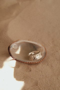Rhombus Ring is handmade of 24ct silver-plated bronze
