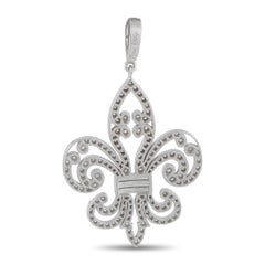 Rhonda Faber Green 18K Gold 1.32ct Diamond Fleur-de-Lis Pendant RF01-022626