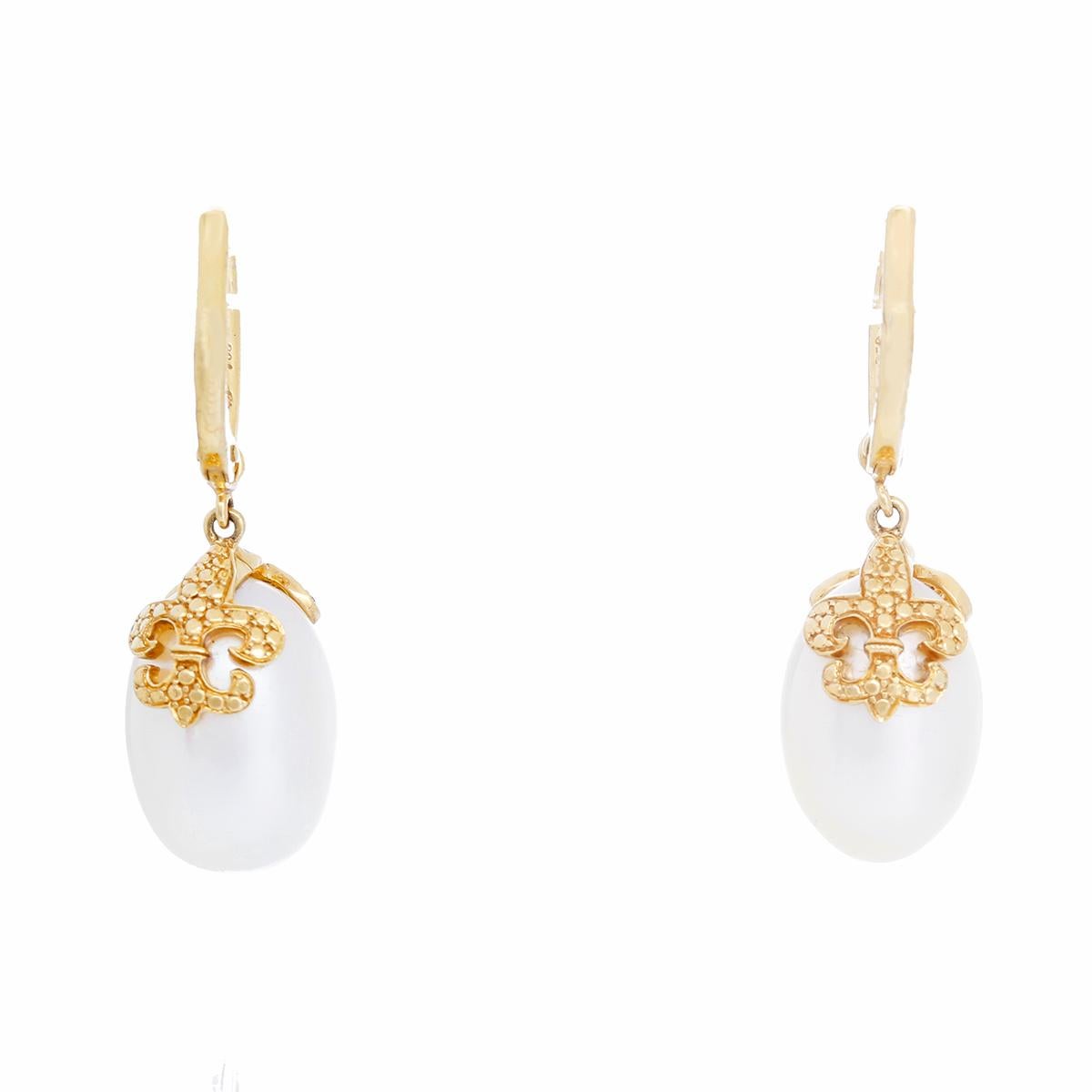 diamond daisy earrings with freshwater baroque pearls