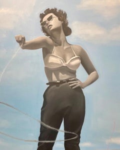 Liz (Taylor) 60 x 48 Öl, Marfa, Riesen, Ikonisch, Frank Worth