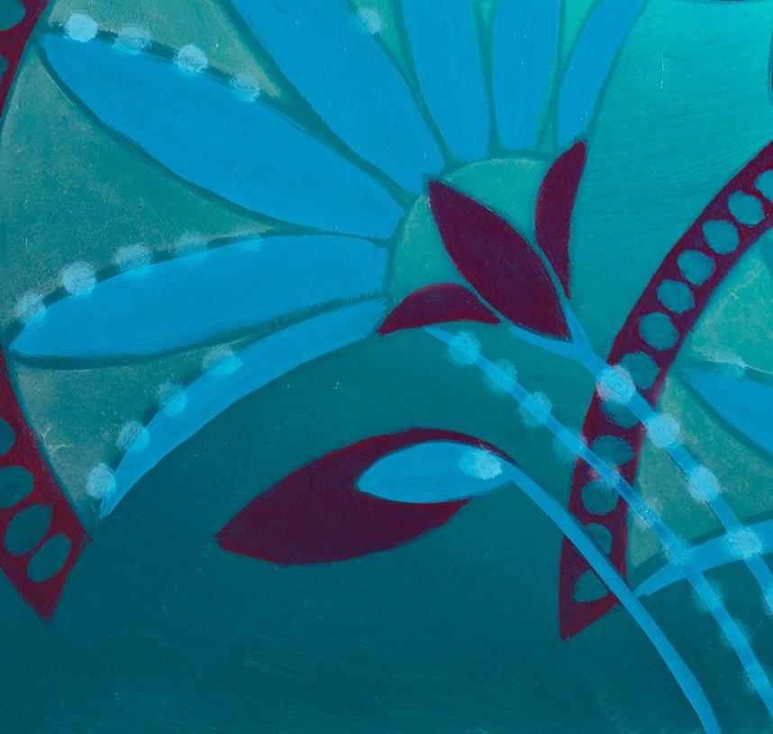 „Khepri“ (2021) von Rhonda Libbey, Originalgemälde eines Skarabäus im Angebot 4