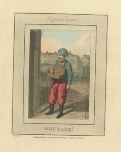 Rhubarb Seller in Russell Square, Cries of London, 1804
